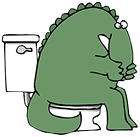 Bathroom Dino