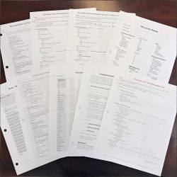 Blank Charts or Checklists